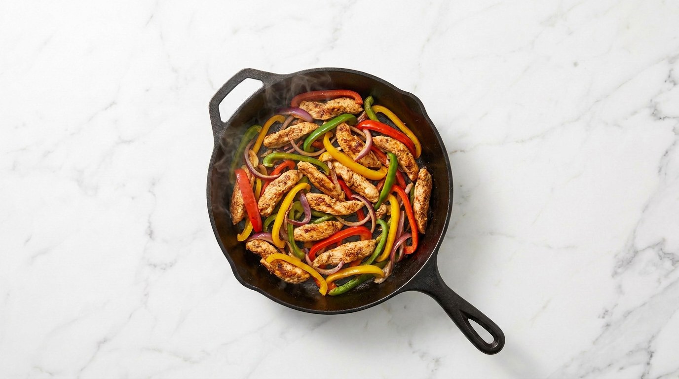 Stap 3: Voeg de paprika en ui toe en roerbak tot de groenten beetgaar zijn.