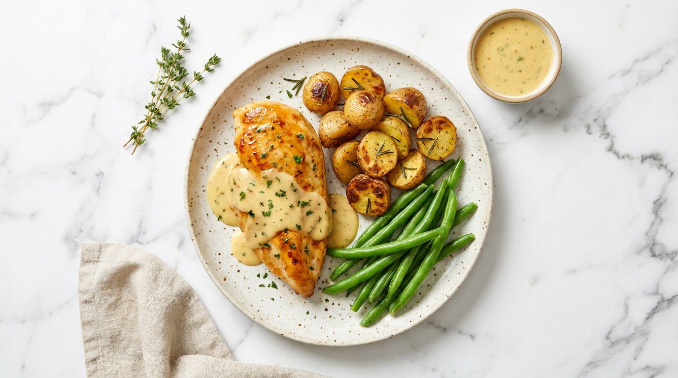 Kipfilet met Honing-Mosterdsaus