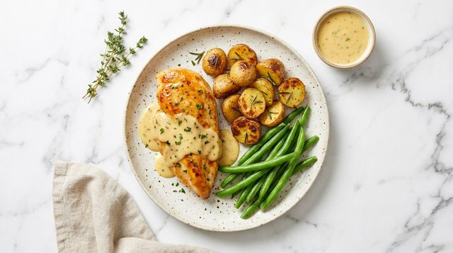 Kipfilet met Honing-Mosterdsaus