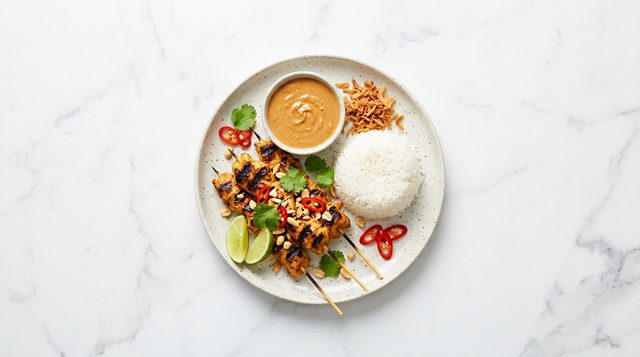 Kipsaté met Pindasaus