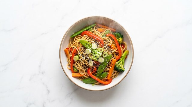 Wokschotel met Noedels