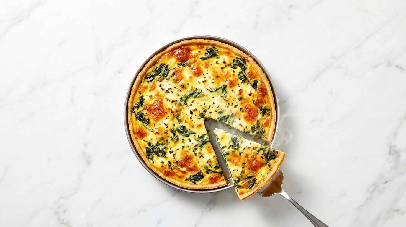Stap 5: Bak de quiche in 30 minuten goudbruin en laat hem 10 minuten rusten.