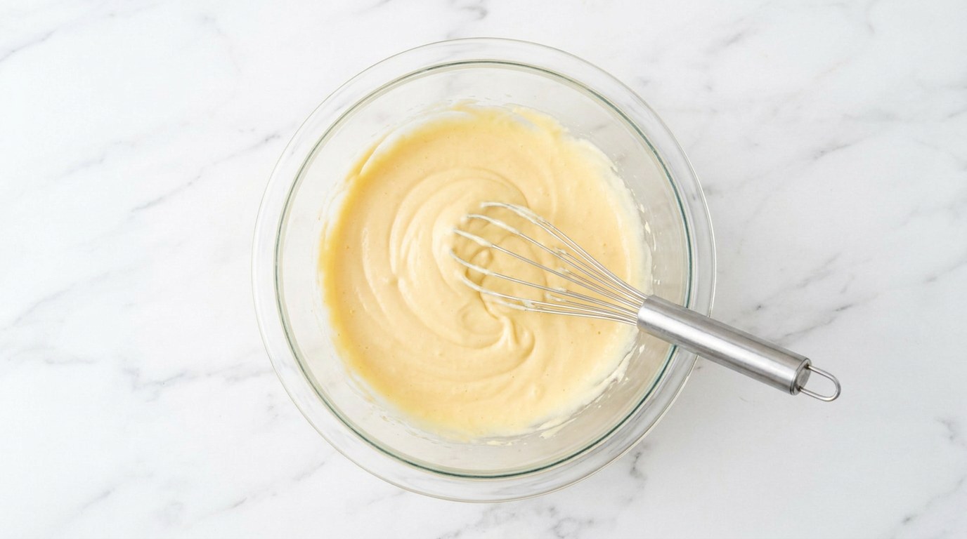 Stap 2: Klop de eidooiers met de suiker luchtig en roer de mascarpone erdoor.