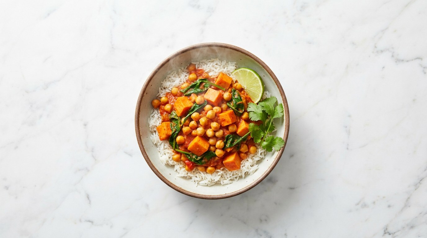 Vegetarische Curry met Kikkererwten